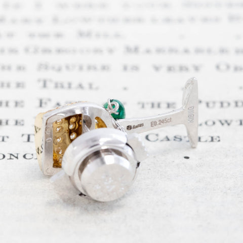 Vintage Diamond & Emerald Cocktail Pin