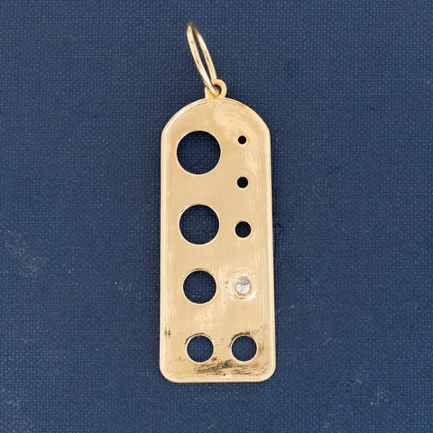 Vintage Diamond Gauge Pendant