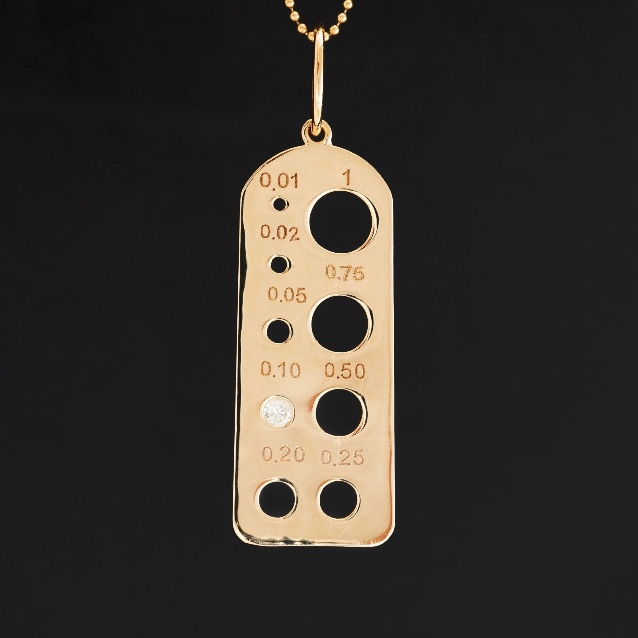 Vintage Diamond Gauge Pendant