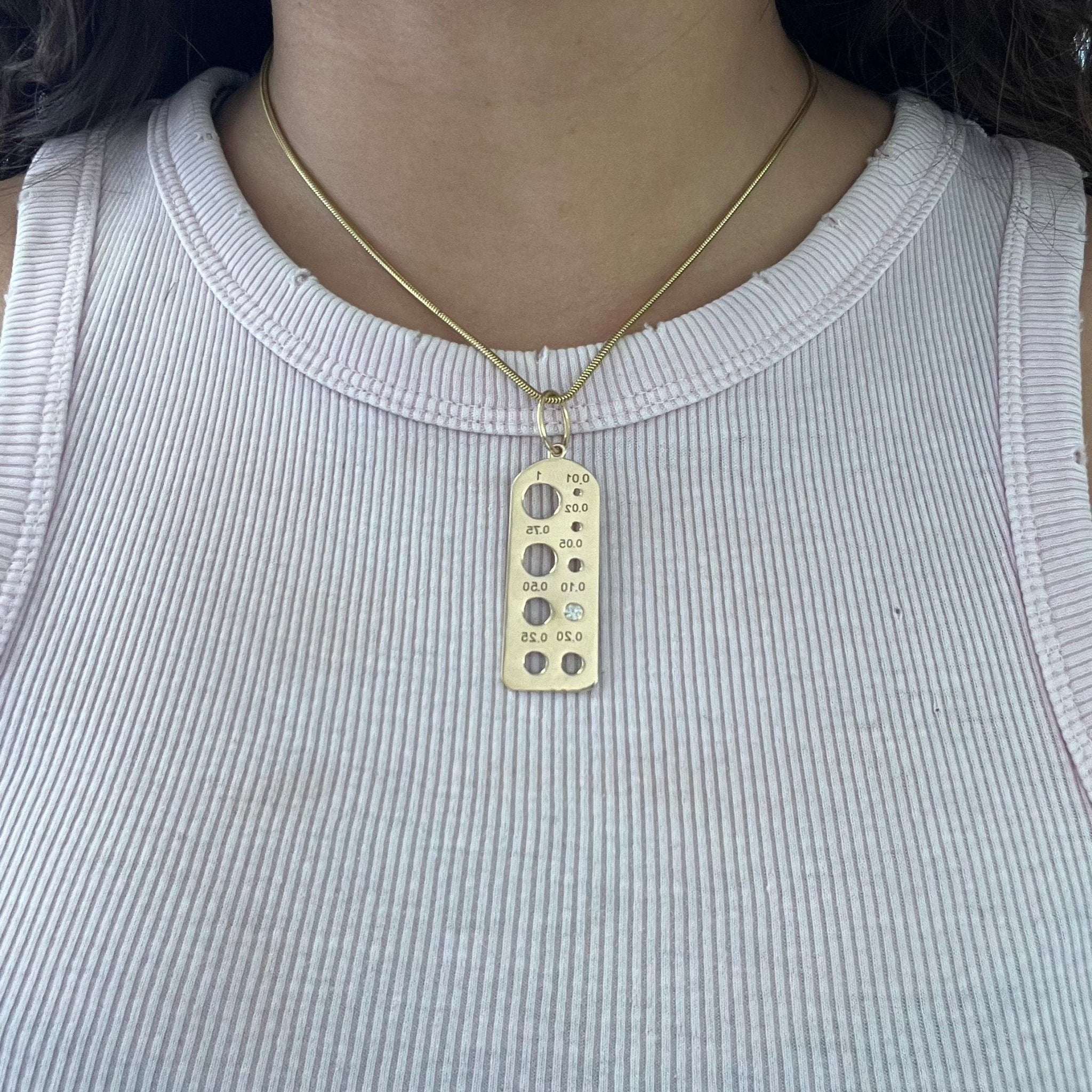 Vintage Diamond Gauge Pendant