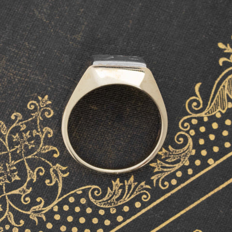Vintage Diamond Golf Motif Signet Ring