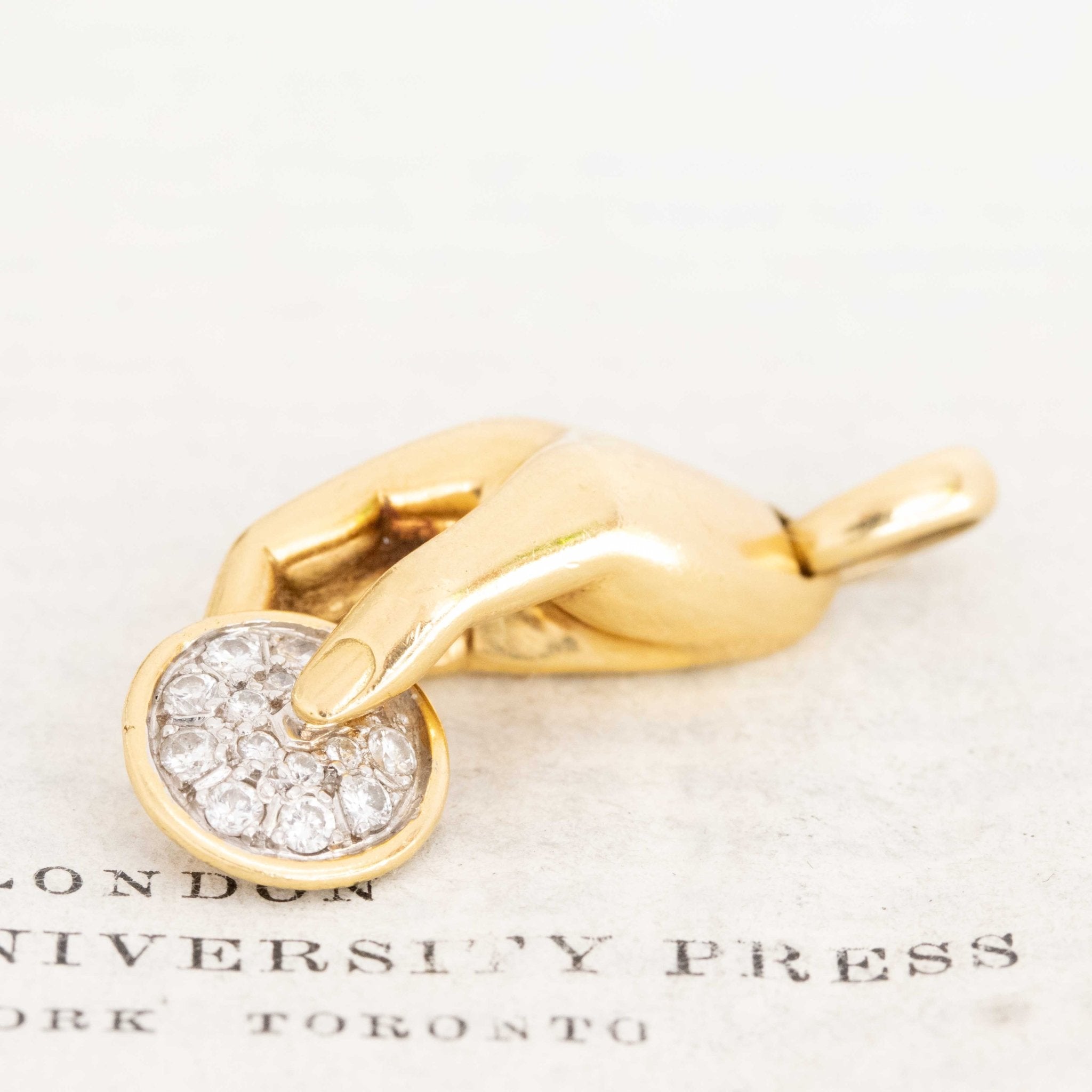 Vintage Diamond Hand Pendant/Charm, by Cartier