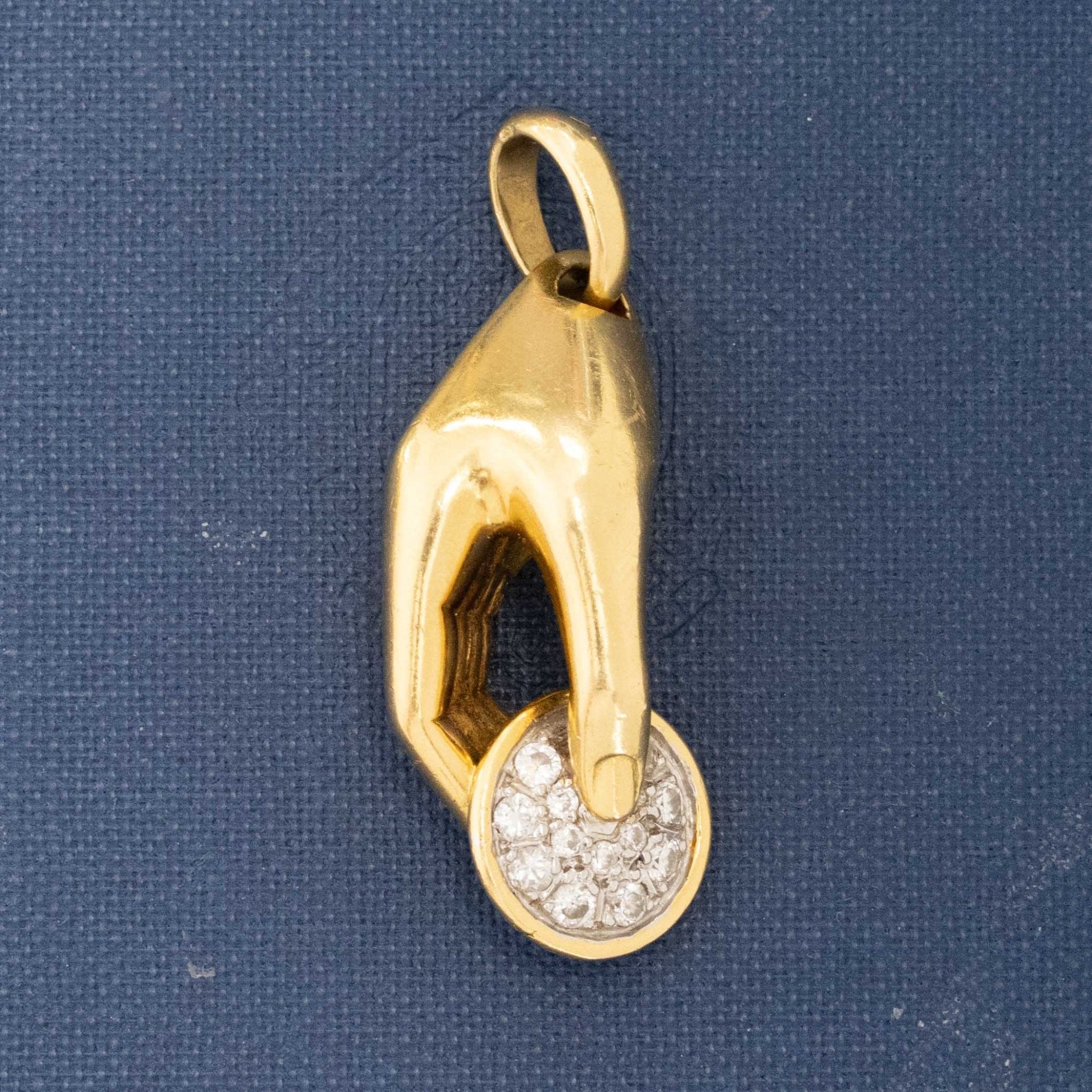 Vintage Diamond Hand Pendant/Charm, by Cartier