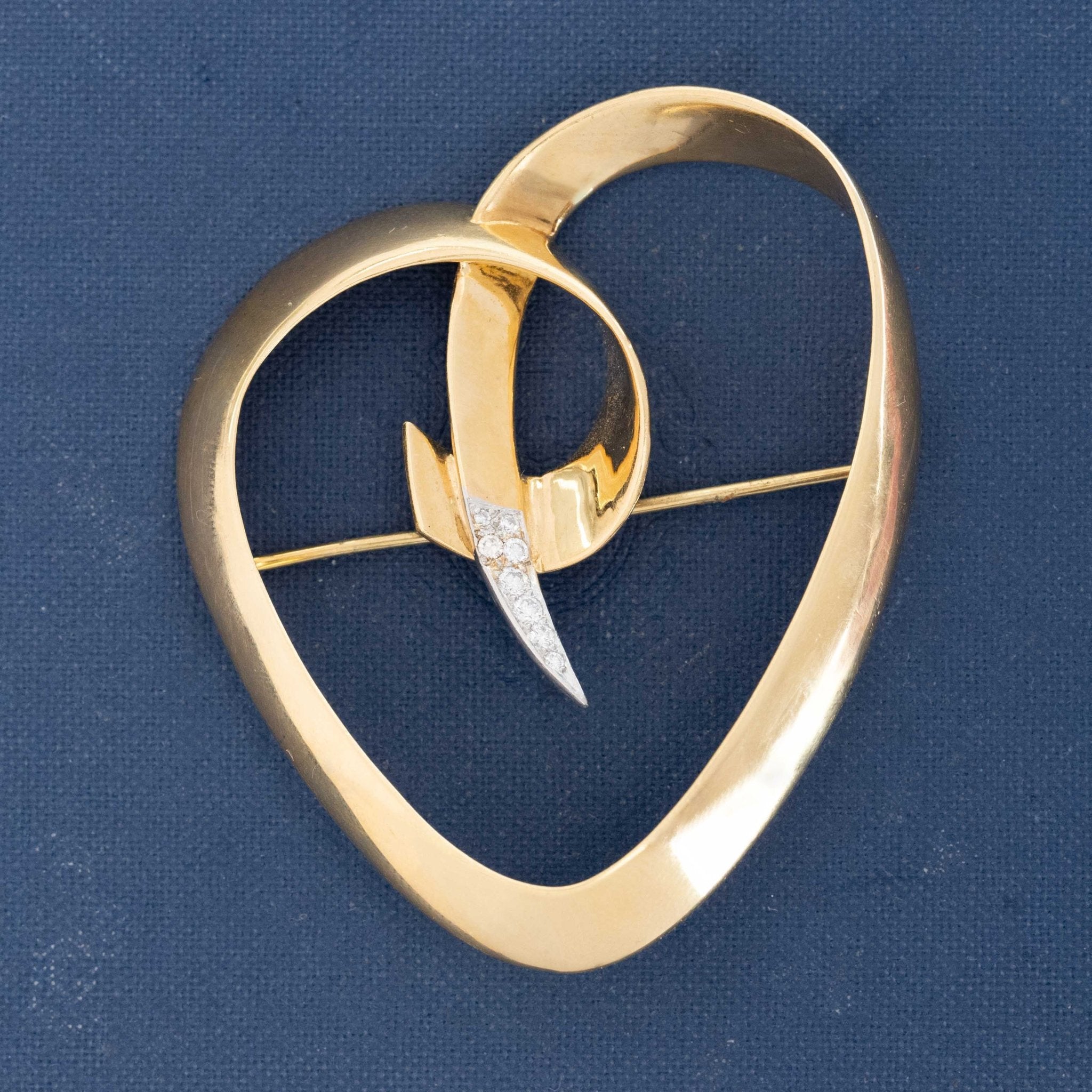 Tiffany & Co Picasso open heart brooch with diamond accent
