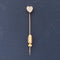 Vintage Diamond Heart Cluster Stick Pin