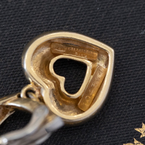 Vintage Diamond Heart Drop Earrings by Chaumet