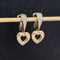 Vintage Diamond Heart Drop Earrings by Chaumet
