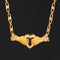 Vintage Diamond Heart Hands Necklace, by Carrera y Carrera