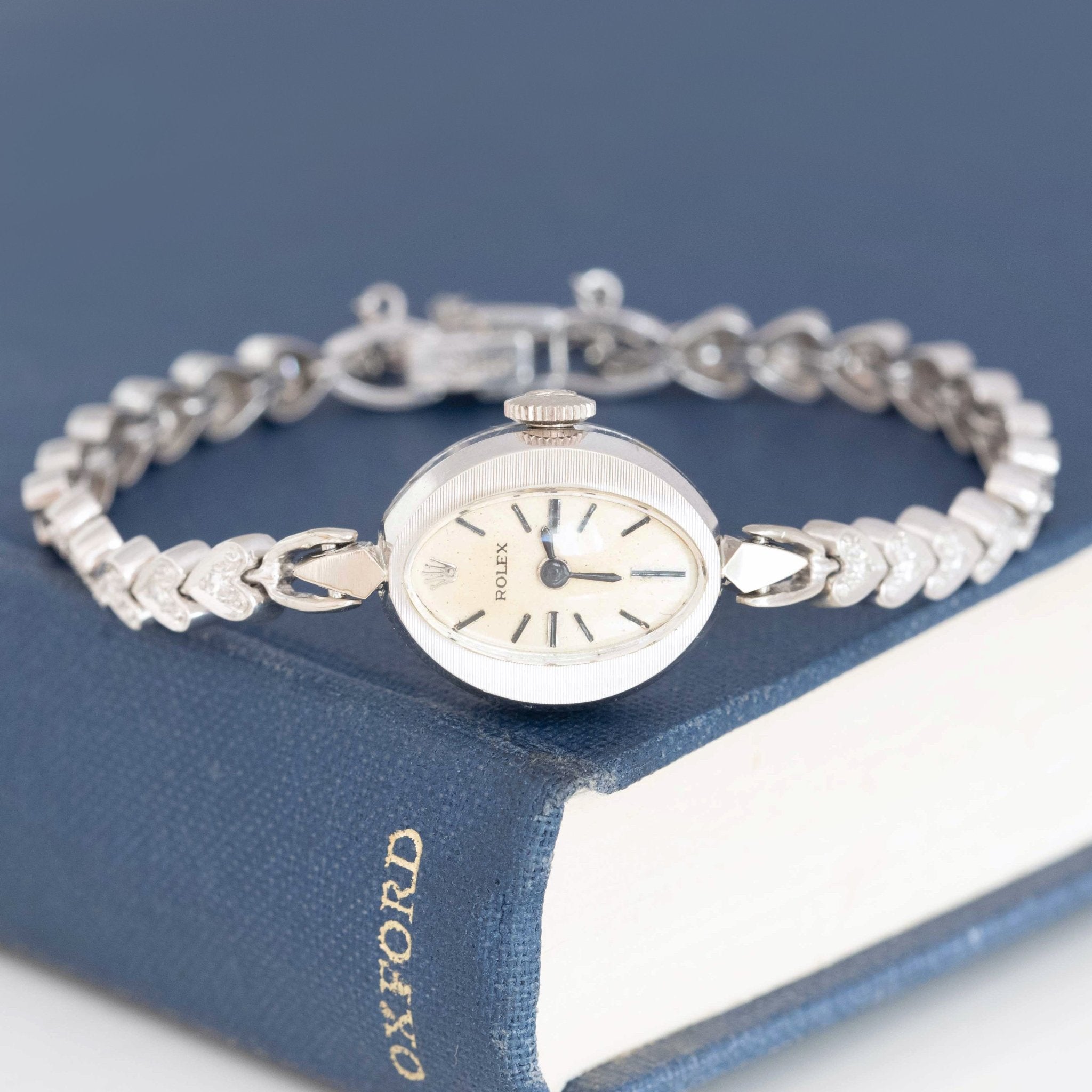 Vintage Diamond Heart Link Watch, by Rolex