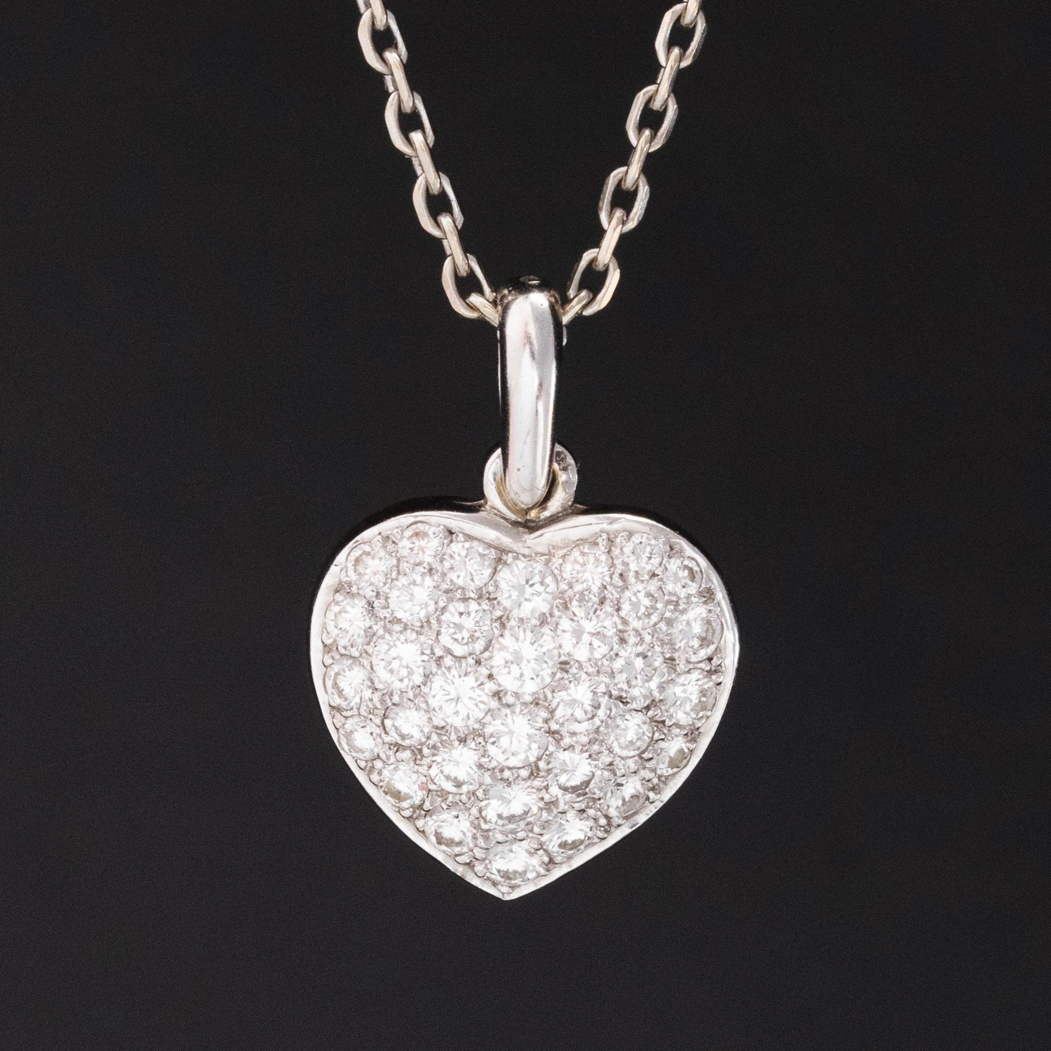 1.00ctw Vintage Diamond Heart Pendant, by Boucheron