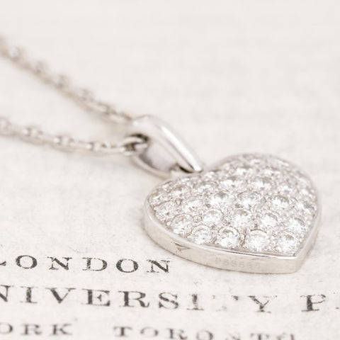 1.00ctw Vintage Diamond Heart Pendant by Boucheron