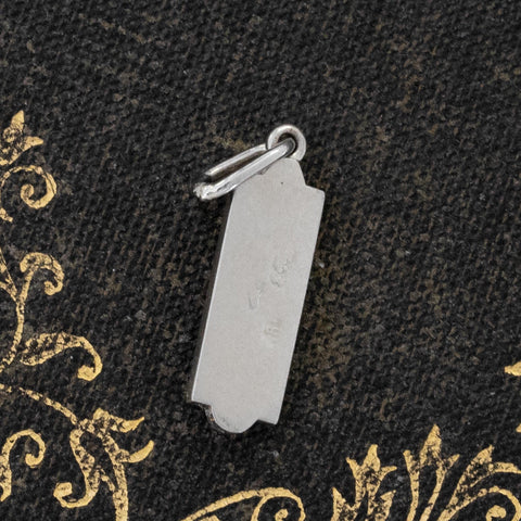 Vintage Diamond Heart Thermometer Charm