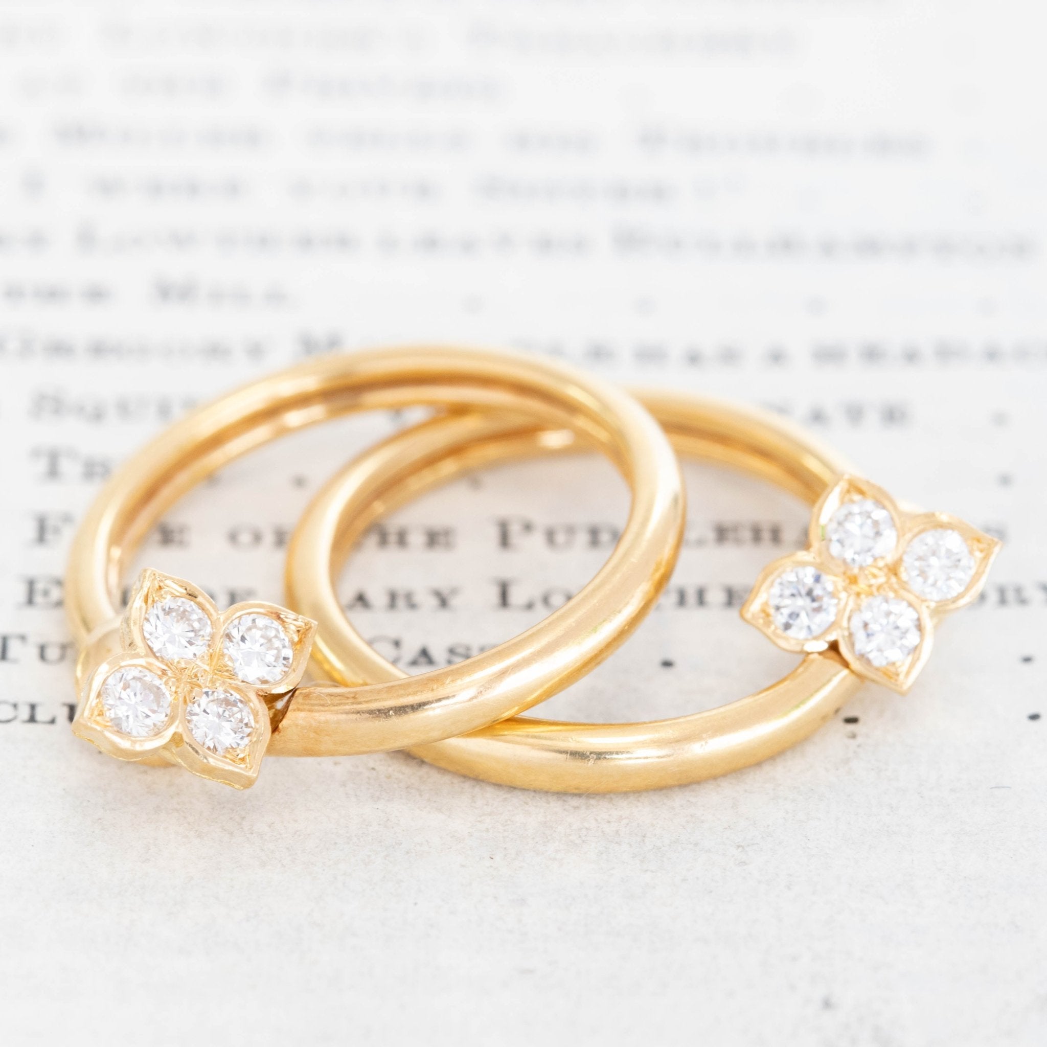 Cartier Hindu collection earrings with diamond floral motif