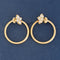 Cartier Hindu diamond hoop earrings in yellow gold with lotus design