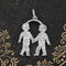 Vintage Diamond Holding Hands Charm