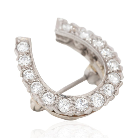 Vintage Diamond Horseshoe Brooch/Pendant
