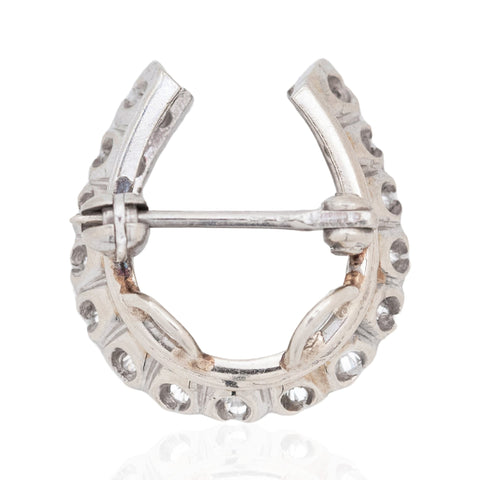 Vintage Diamond Horseshoe Brooch/Pendant