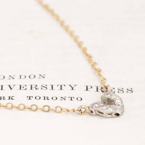 Vintage Diamond Horseshoe Pendant