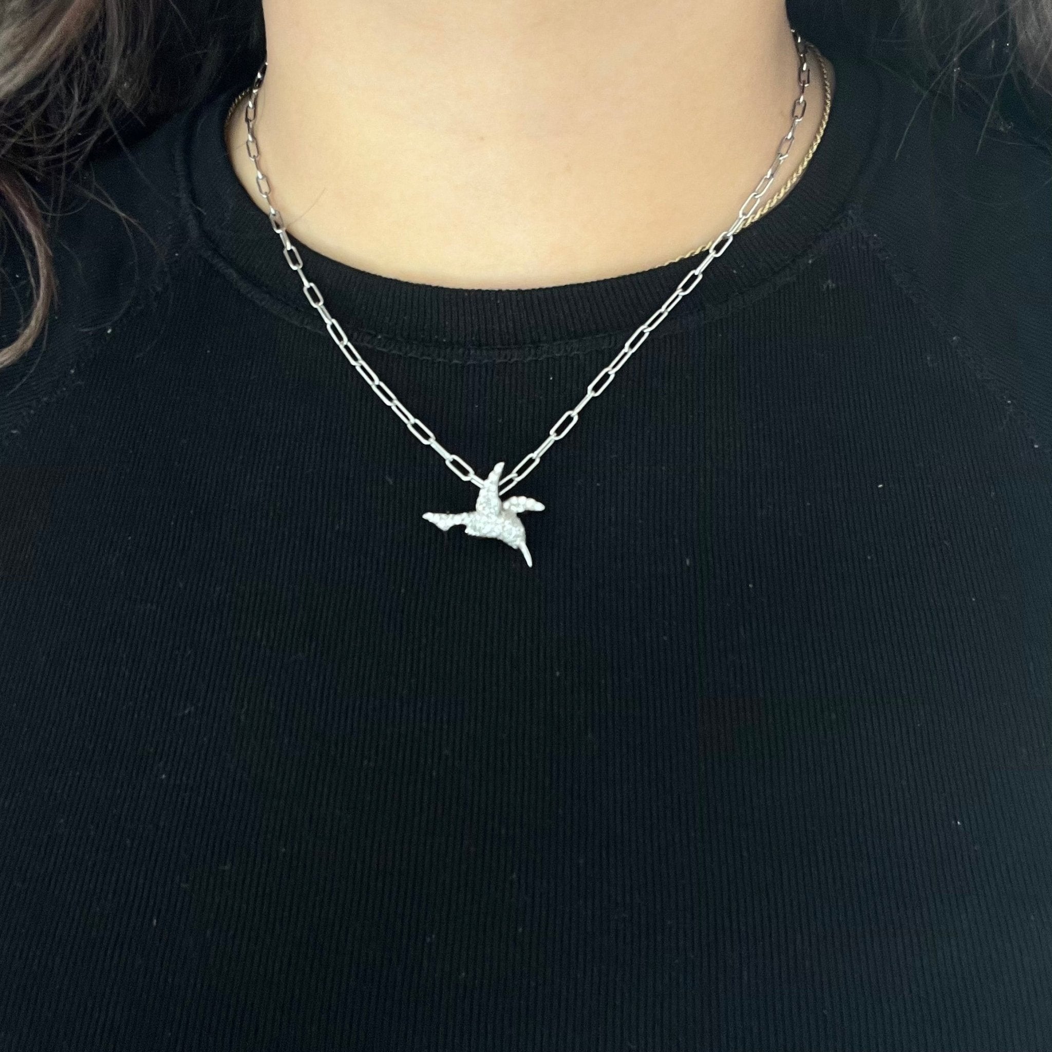 Vintage Diamond Hummingbird Pendant, by Tiffany & Co.