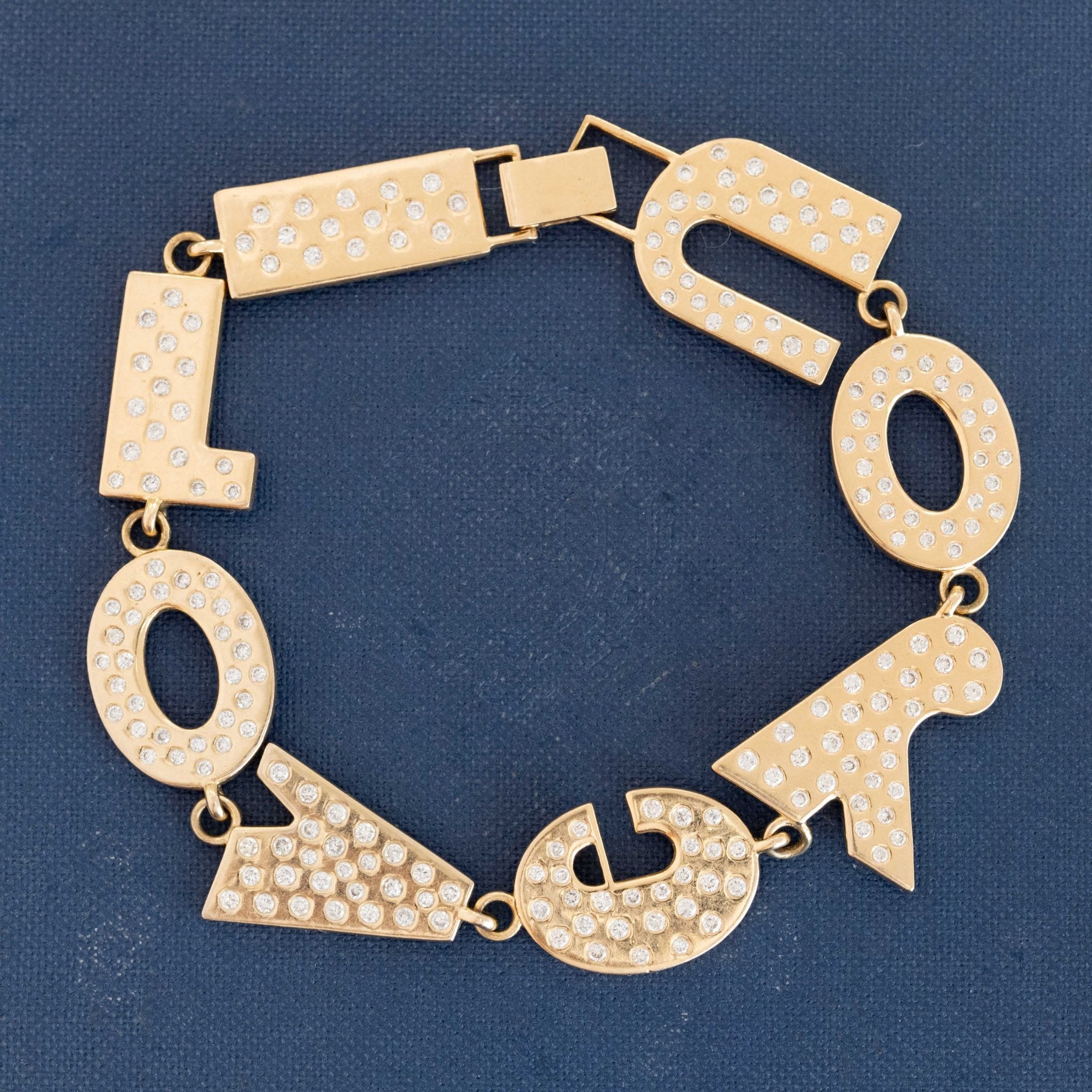 Vintage Diamond I Love You Bracelet