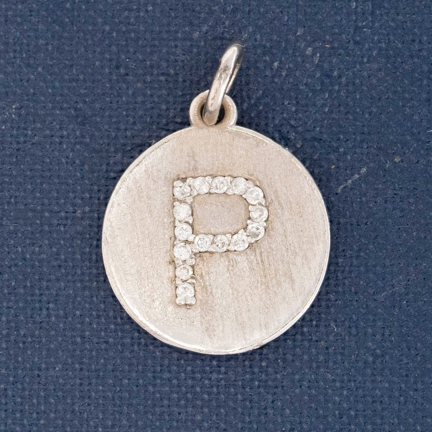 Vintage Diamond Letter P Charm/Pendant