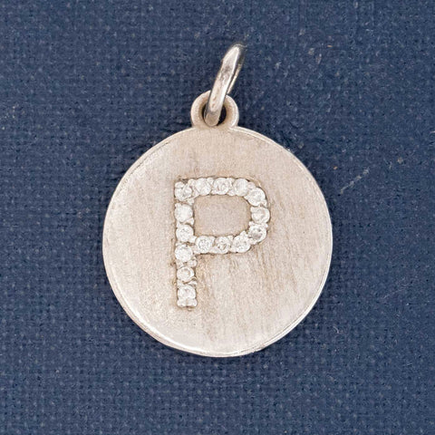 Vintage Diamond Letter P Charm/Pendant