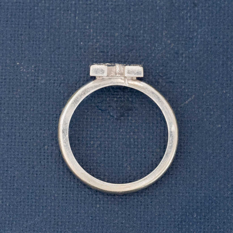 Vintage Diamond M Letter Pinky Ring