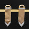 Vintage Diamond Mesh Tassel Drop Earrings