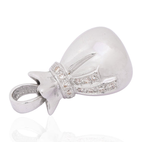 Vintage Diamond Money Bag Charm