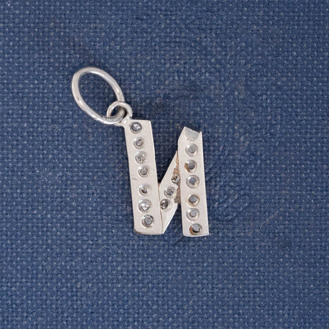 Vintage Diamond N Letter Charm