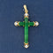 Vintage Diamond & Jadeite Cross Pendant