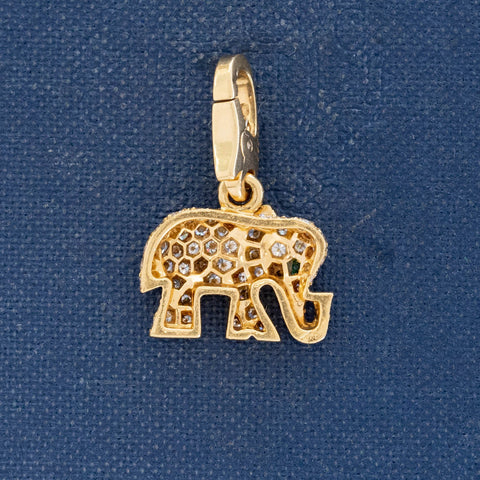 Vintage Diamond Pave Elephant Charm, by Cartier France