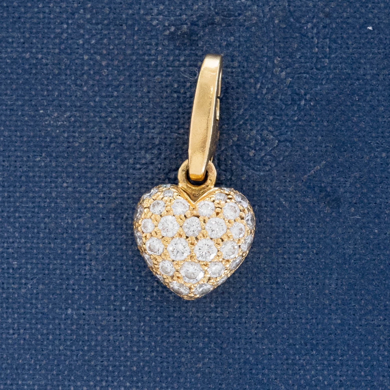 Vintage Diamond Pave Heart Charm, by Cartier