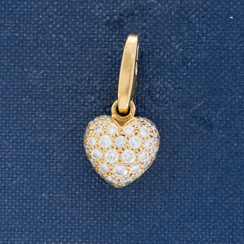 Vintage Diamond Pave Heart Charm, by Cartier