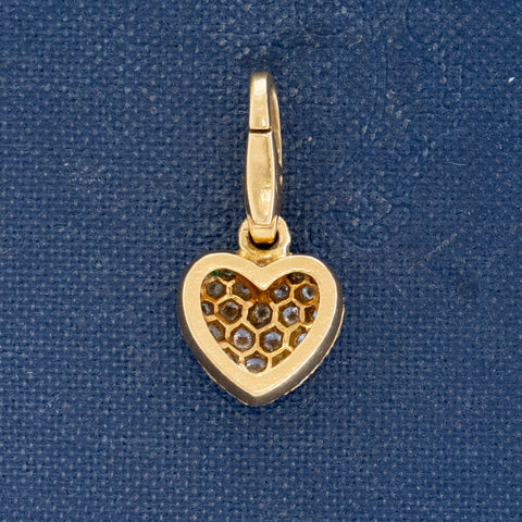 Vintage Diamond Pave Heart Charm, by Cartier