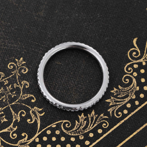 Vintage Diamond Platinum Eternity Band