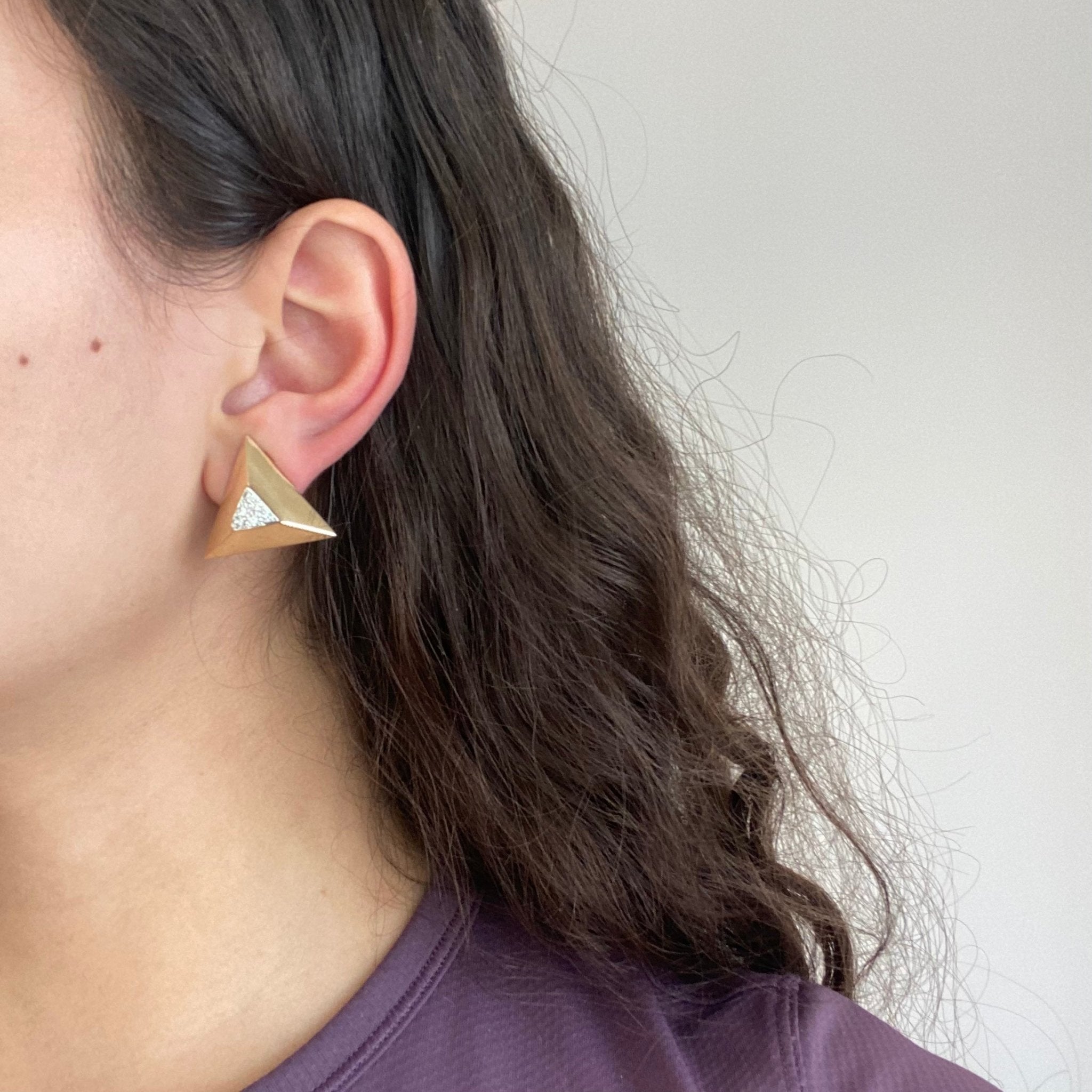 Vintage Diamond Pyramid Earrings