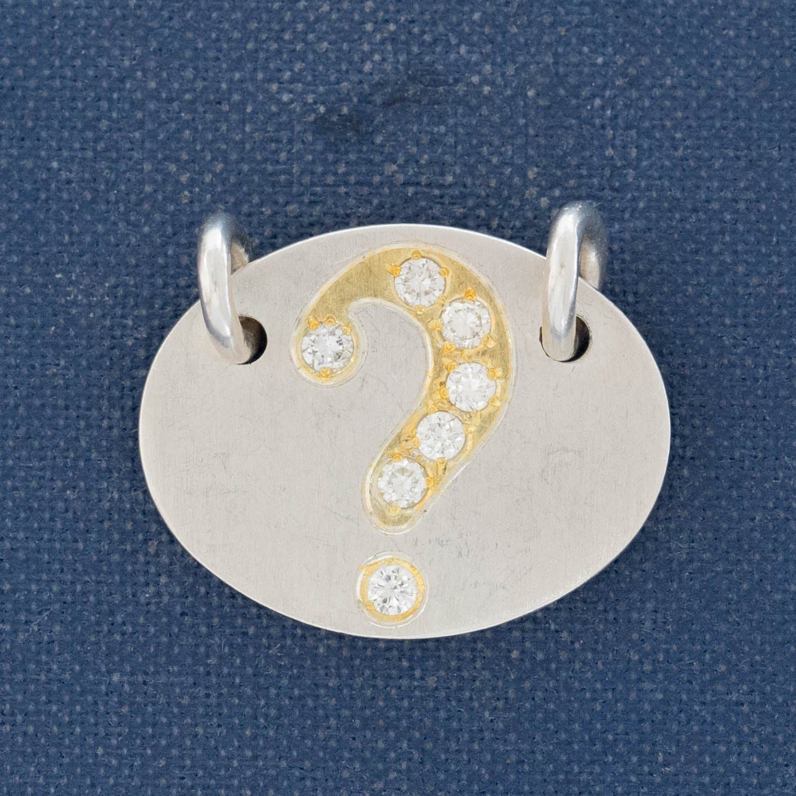 Vintage Diamond Question Mark Pendant