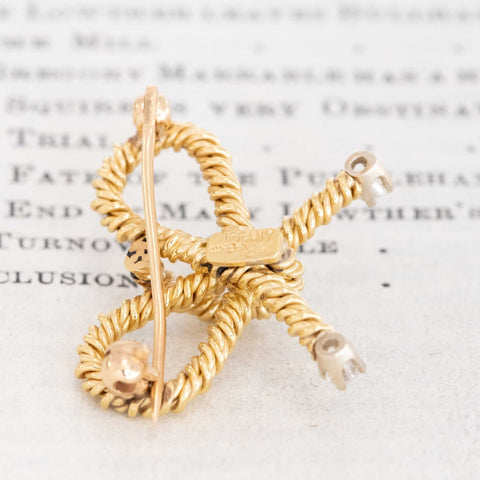 Vintage Diamond Rope Bow Brooch, by Tiffany & Co.