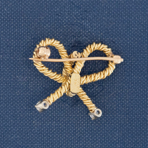 Vintage Diamond Rope Bow Brooch, by Tiffany & Co.