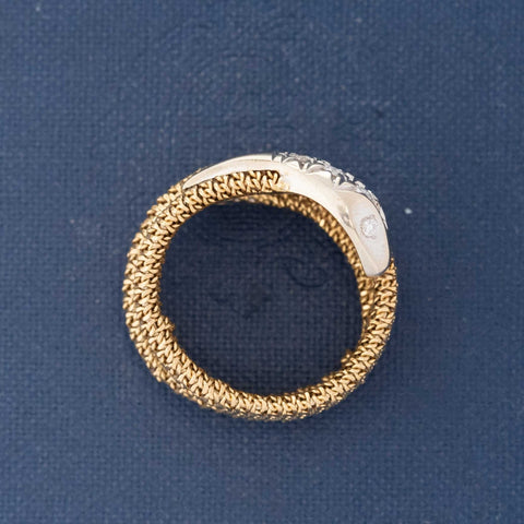 Vintage Diamond Serpent Wrap Ring