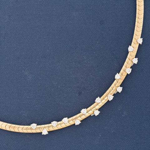 Vintage Diamond Sliding Omega Necklace, by Jabel