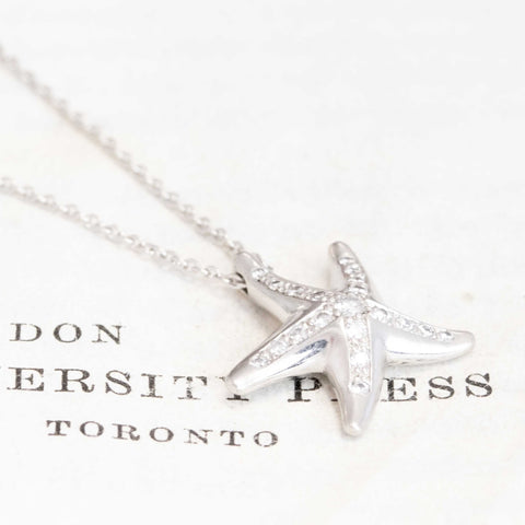 Vintage Diamond & Starfish Pendant by Elsa Peretti for Tiffany & Co.