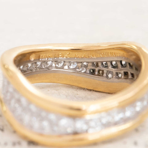 Vintage Diamond Wave Band, by Angela Cummings