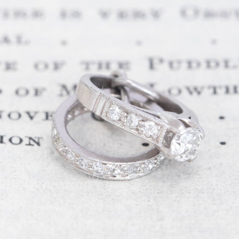 Vintage Diamond Wedding Set Charm