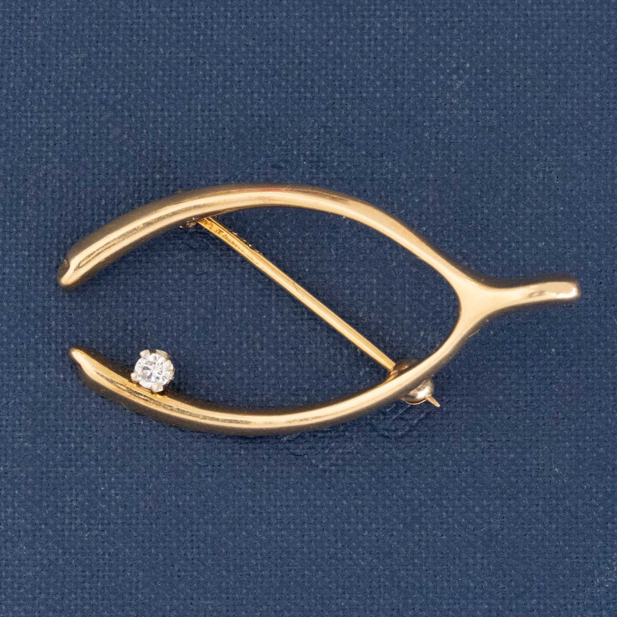 Vintage Diamond Wishbone Brooch, by Tiffany & Co.