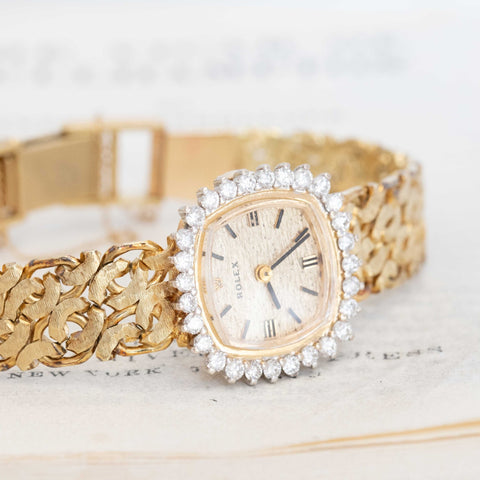 Vintage Diamond Woven Ladies Watch, by Rolex