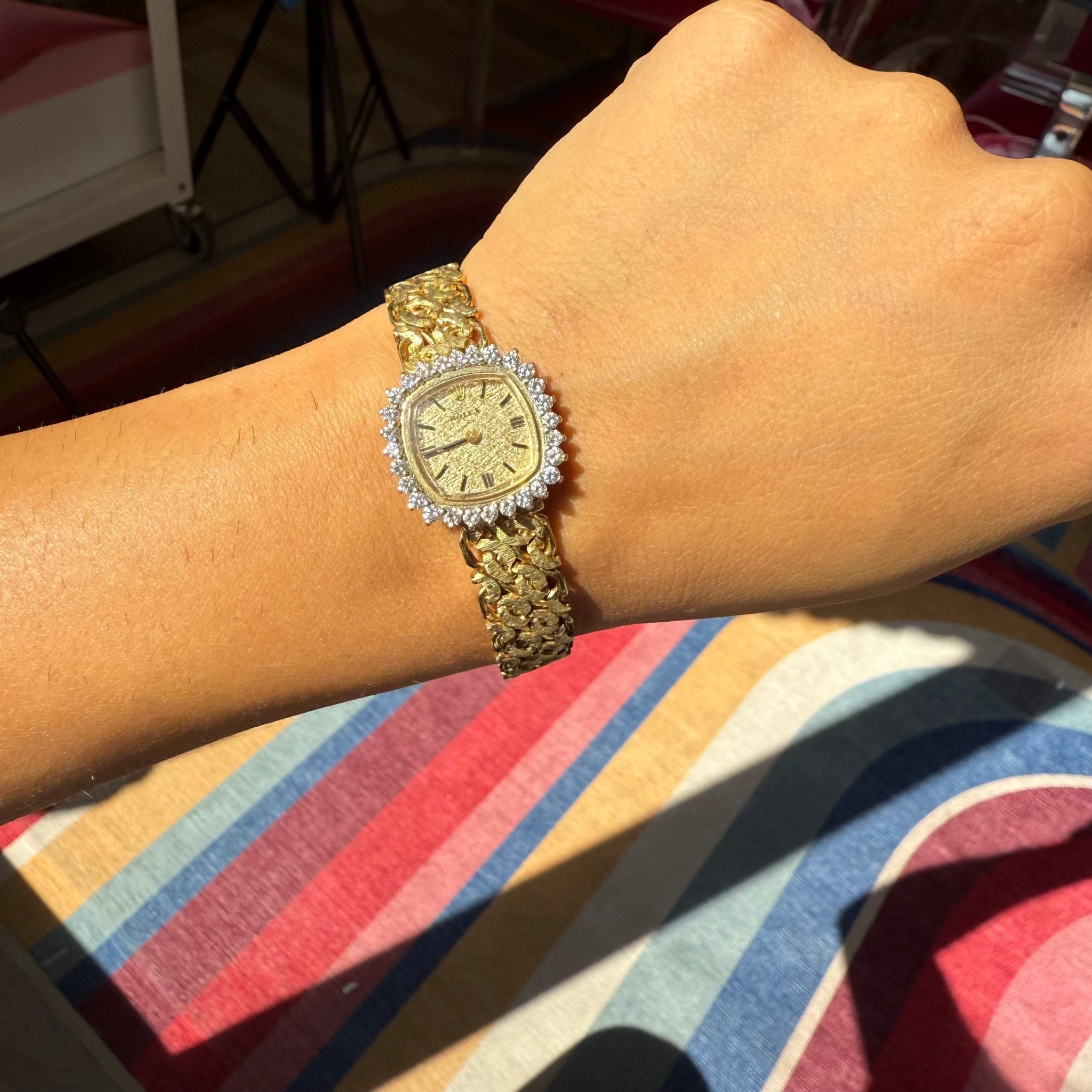 Vintage Diamond Woven Ladies Watch, by Rolex