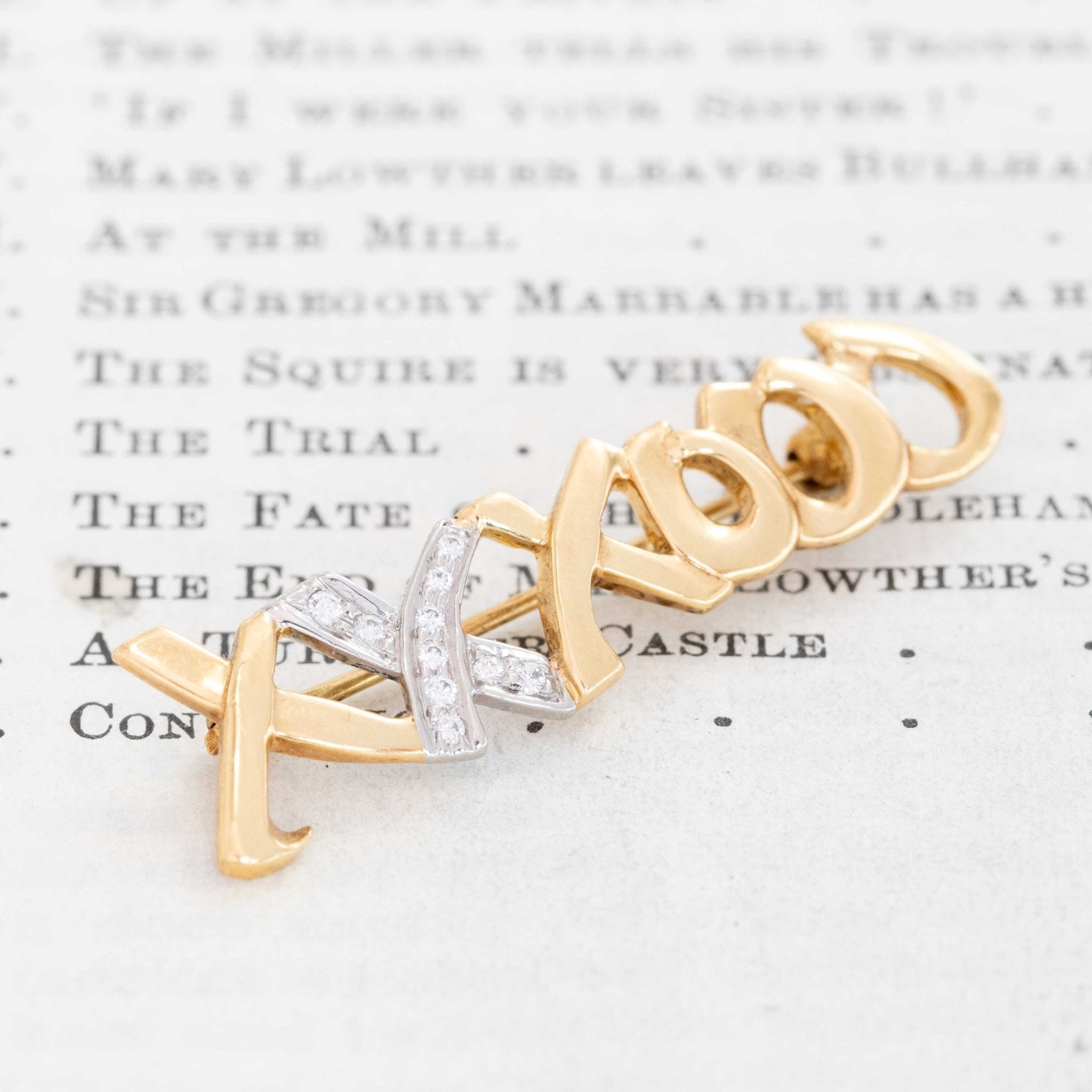 Tiffany & Co Paloma Picasso XXX brooch with diamonds close-up