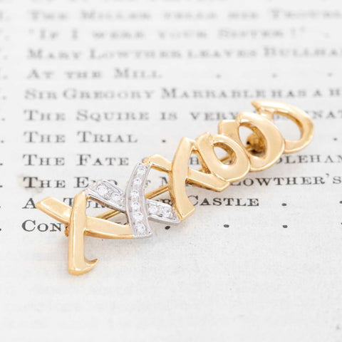 Tiffany & Co Paloma Picasso XXX brooch with diamonds close-up